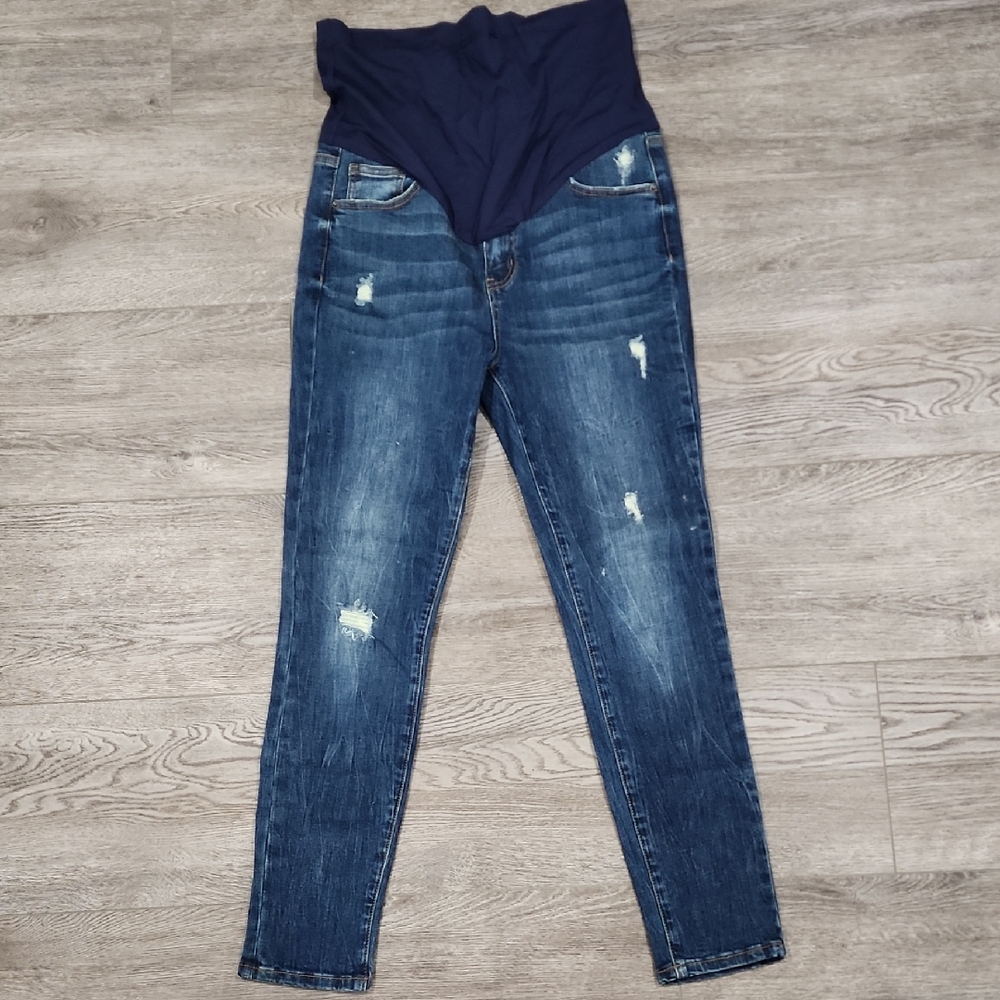 Maternity Skinny Jeans Distressed PINKBLUSH